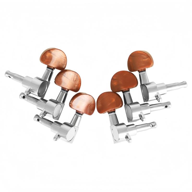 Fully Enclosed Guitar Tuning Pegs with Precisions Gear System for Electric and Acoustic Guitars Dustproof Design