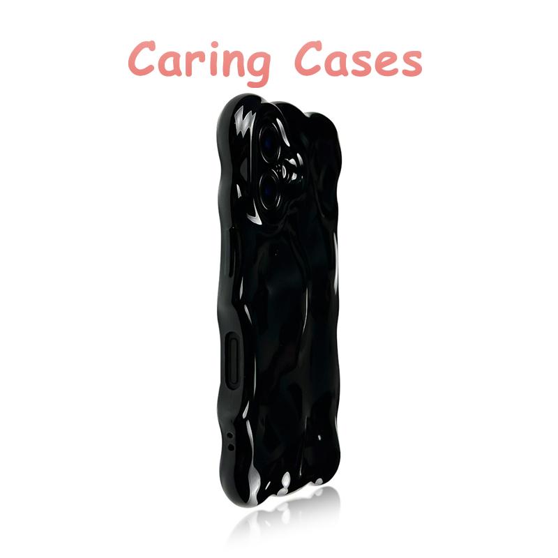 For iPhone 16 Pro Max Case Blush Pink Wavy Bubble Silicone Shockproof Compatible with iPhone 15 14 13 12 11