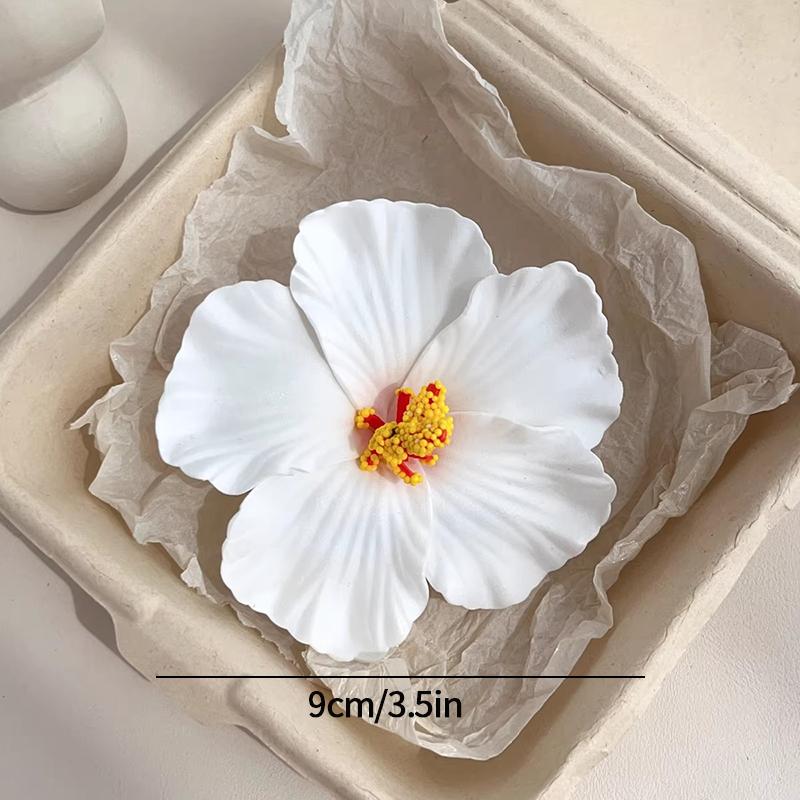 Plumeria Hibiscus Flower Hair Clip Hawaiian Flower Side Bangs Clip For Women Seaside Beach Hibiscus Flower Hairpin Headband