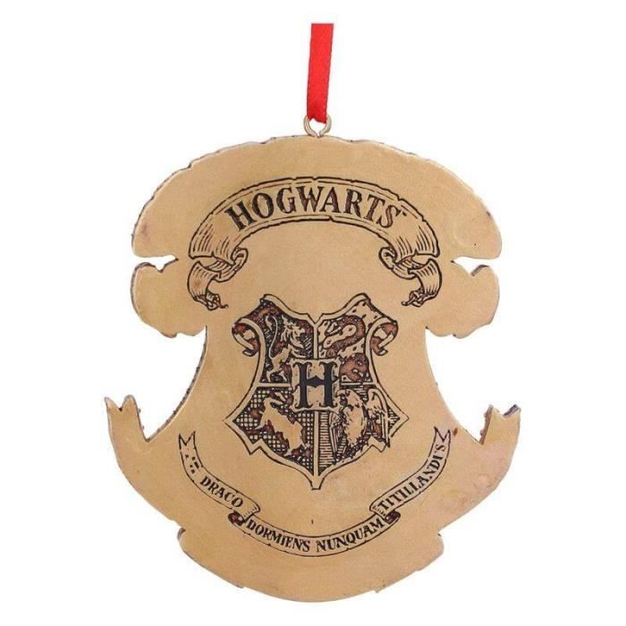 Décoration de Noël - Harry Potter - Blason de Poudlard - Polyrésine - 8 cm - Intérieur