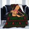 Marcus The Worm Ugly Christmas Plush Blanket Italian Brainrot Funny Throw Blankets for Home 150*125cm Ultra-Soft