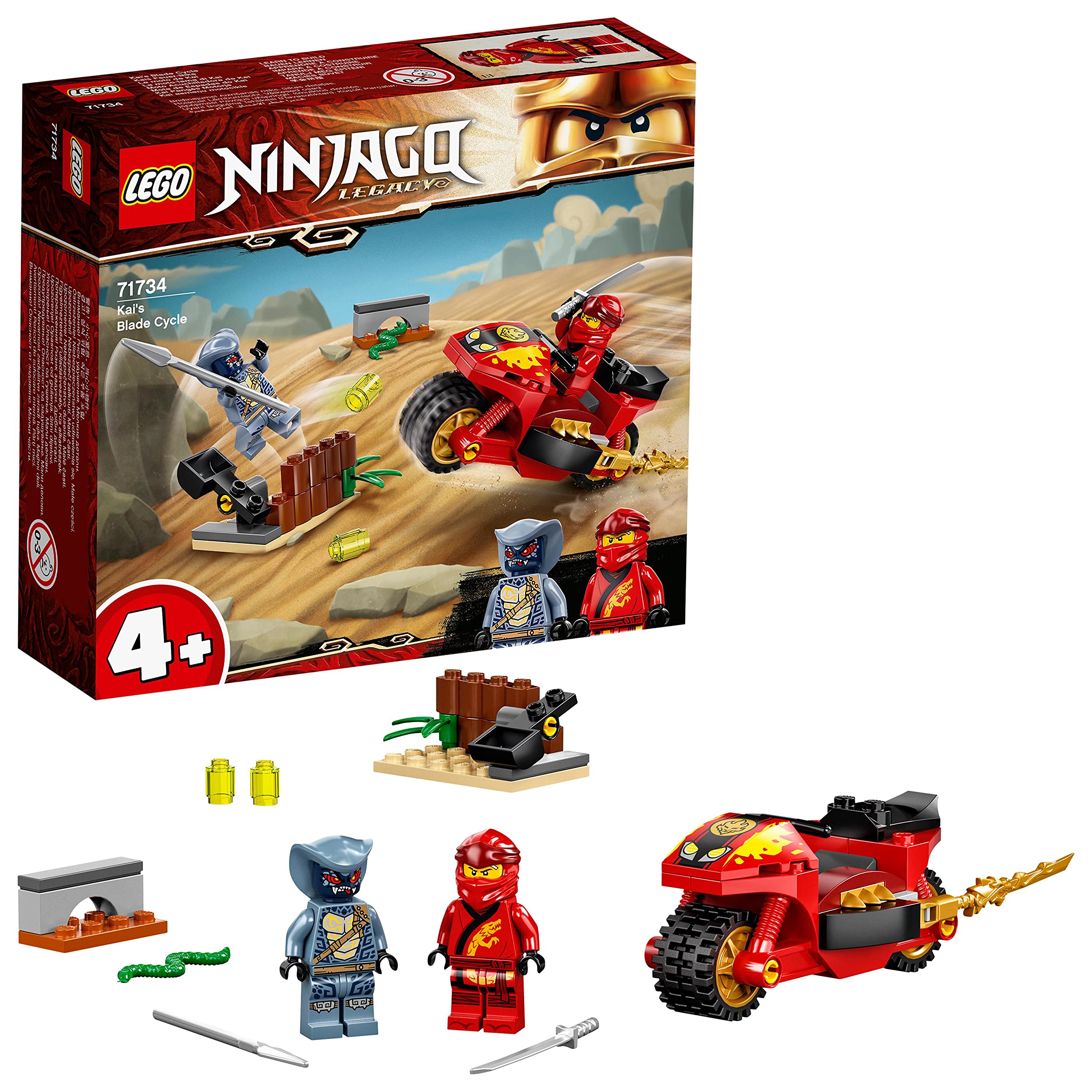 

LEGO Ninjago Kai s Blade Cycle 71734 Toy Ninja Bike for Boys Ages 4 and Up