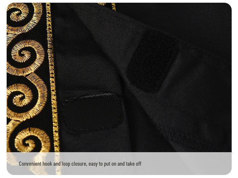 Trendy Middle East Teen Embroidery Vest & Robe Set - Arabic Style Boys' Outfit