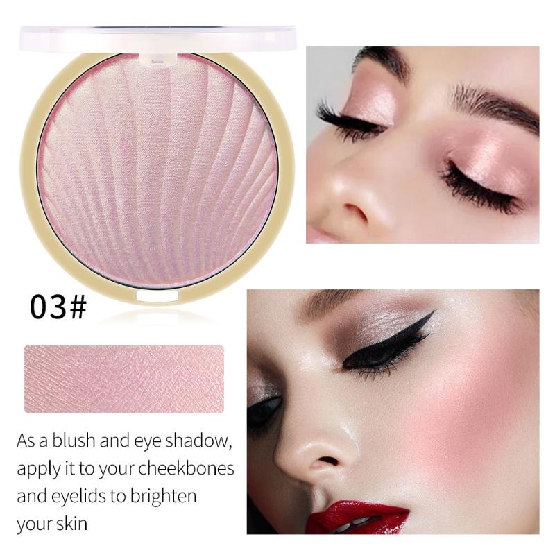 Bsimone Пудра Осветляет Лицо, Прессованная Пудра Бронзового Цвета, Водостойкий Макияж с Высоким Блеском, Осветляющая Пшеничная Жемчужная Пудра 3