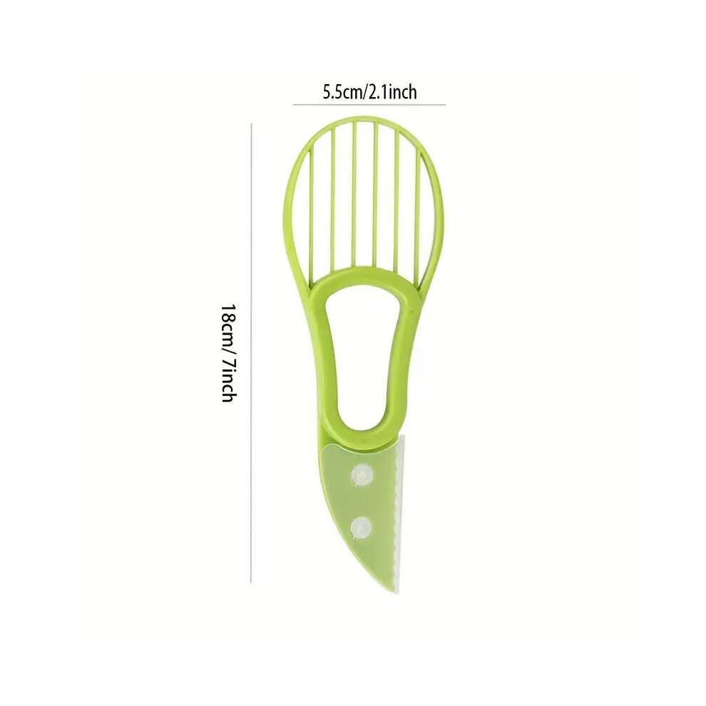 1pcs, 3-in-1 Avocado Slicer Shea Corer Butter Fruit Peeler Cutter Pulp Separator Plastic Knife Kitchen Vegetable Tools Home Accessory