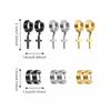 European and American high-end stainless steel stud earrings, ear buckle set, fashion trend, versatile earrings, personalized design