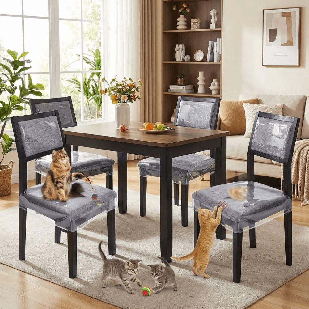 Waterproof Transparent Chair Cover Scratch Resistant Dust-proof Chair Cushion Cover Oil-resistant Anti-dirty
