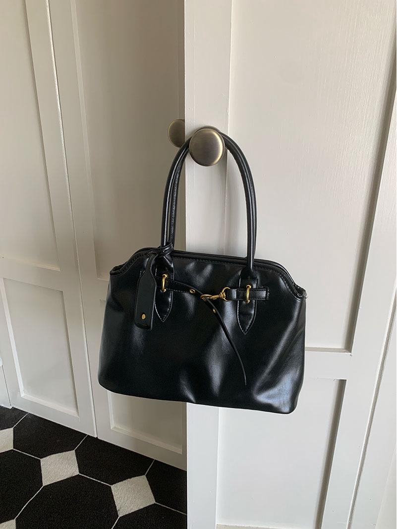 

Женский ретро портфель большой вместимости с универсальной текстурой, простым дизайном, ручной и плечевой тоут