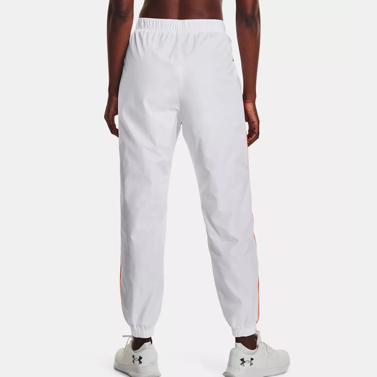 Under Armour Rush Series Solid Training Tapered Woven Pants Women Pants White 1369846-100