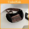 Trendy Ethnic Canvas Bag 2024 New Korean Winter Striped Waist Pack Single Shoulder Crossbody Bag Black