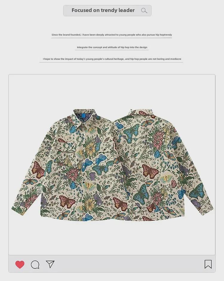 Ami Khaki Ethnic Oversize Butterfly Shirt – Unisex Style