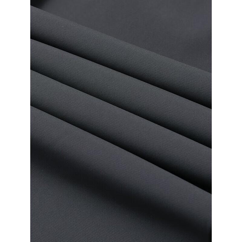 ROMON 2025 Men's Warm Elastic Waist Straight-Leg Business Casual Pants