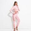 Plus Size Zipper Yoga Set: European/American Autumn/Winter Long Sleeve Fitness & Running Sportswear for Women