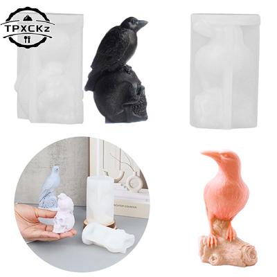 Halloween Crow Skull Silicone Mold Party Favor Horror Skeleton Ornament Epoxy Resin Mold Scented Handmade Craft Home Decor Gift