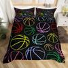 Basketball Bettwäschebezug Ball Sport Thema Basketballplatz Bettwäsche Set Einzelbett Queen Basketball Steppdeckenbezug für Jungen Mädchen Zimmer Dekoration