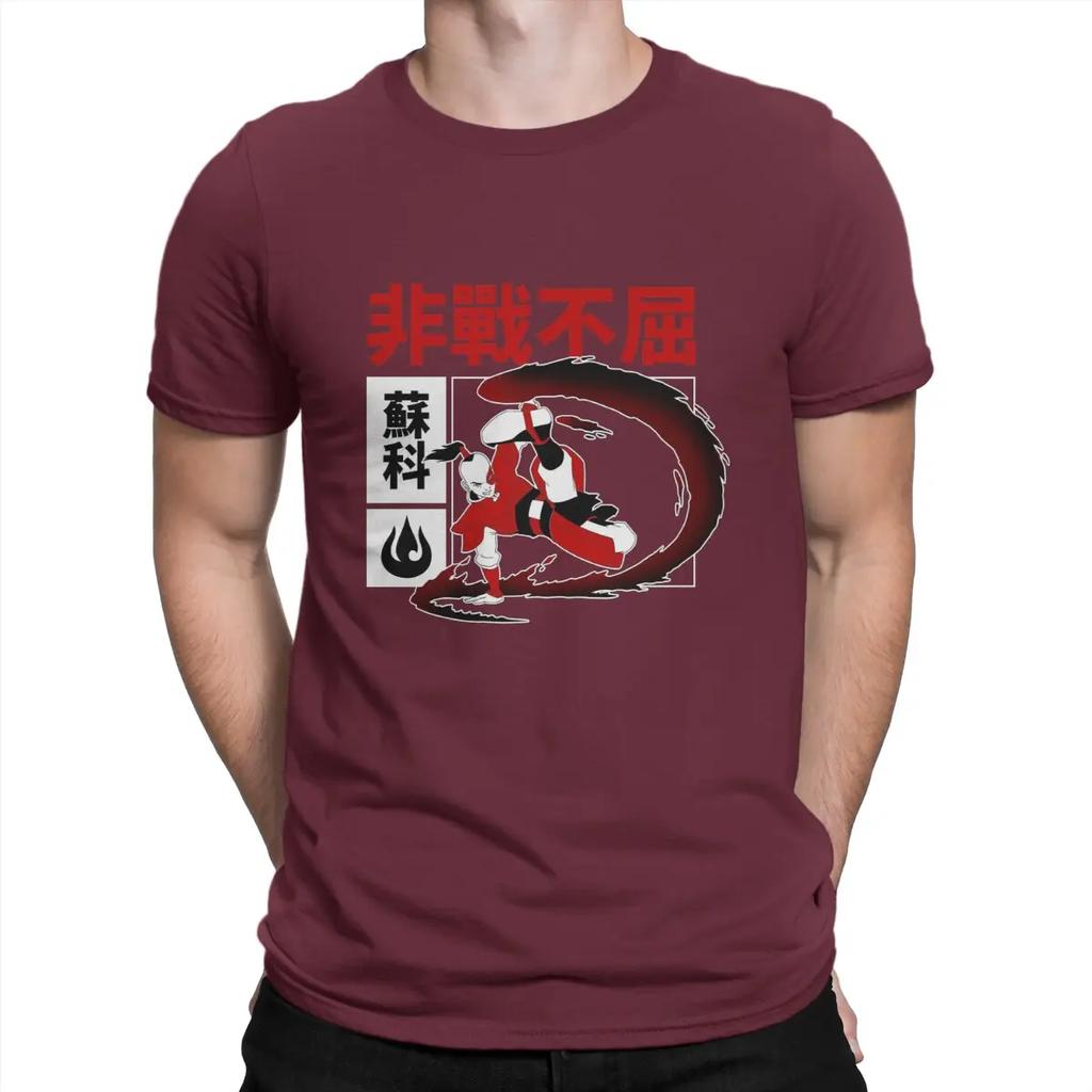 Zuko Kanji Feuerbändiger Herren T-Shirt T-The Last Airbenders Lustige T-Shirts Kurzarm Rundhals T-Shirts 100% Baumwolle Erwachsenenkleidung