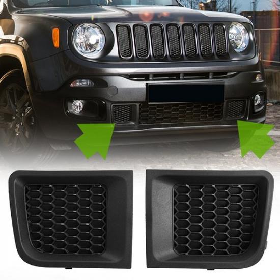 For 2015-20 Jeep Renegade Left+Right Side Front Bumper Lower Grille Bezel Cover