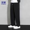 ROMON Men's Ice Silk Loose Straight Casual Pants