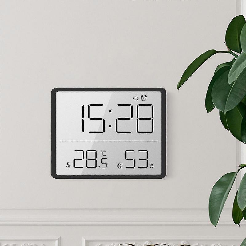 Slim Lcd Screen Electronic Digital Clock Magnetic Clock with Temperature And Humidity Sensor for Wall Refrigerator