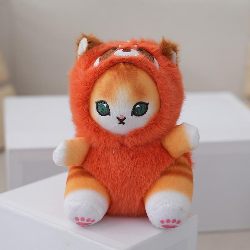 Adorable Mini Plush Raccoon Keychain Cute Animal Doll Soft Fur Keyring Accessory