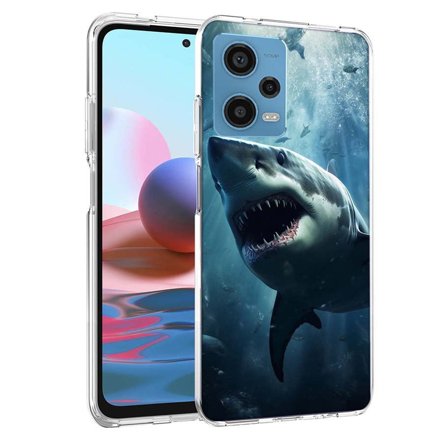 

The Mouth of the Deep Sea Evil Shark Phone Case For Redmi Note 13 12 14 15 Pro Plus 13R 11 11T 11E 11S 10 Pro 10S 9 9S Cover Cel Redmi Note 14 5G