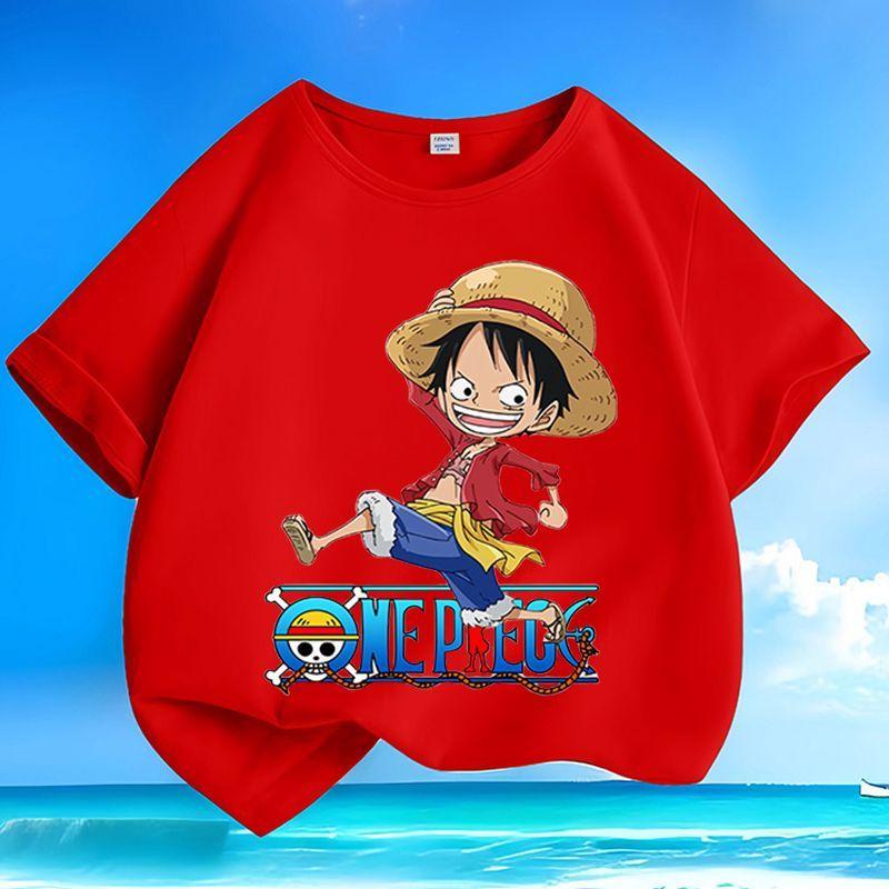 Newly Released Printed Cartoon Character for Boys and Girls Childrens Roundneck Summer Shortsleeved Shirt