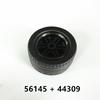 Rainbow Pig MOC Parts Wheel 56145 + Tire 44309 15413 55976 70695 Compatible Bricks DIY Building Blocks Particle Kid Toy Gift