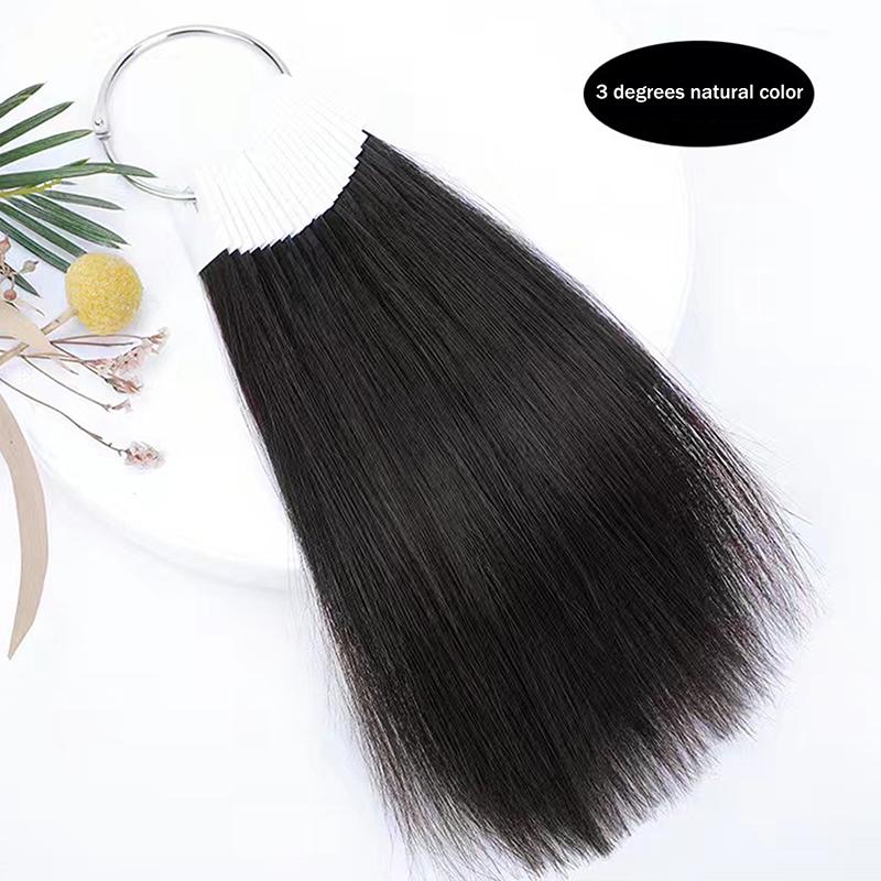 30 stuks 23 cm echt menselijk haar kleurringen stalen voor menselijke hairextensions salon tools haarkleuring voorbeeldkaart kleur oefening