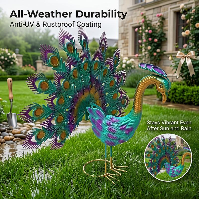 New Metal Peacock Statue for Garden Decoration