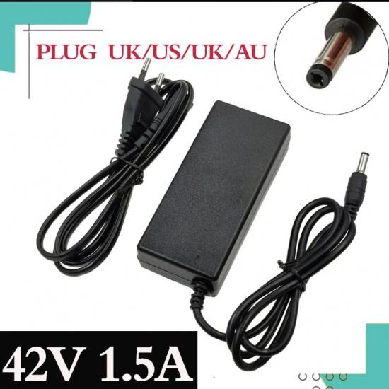 

42V 1.5A DC charger polymer lithium battery charger 100-240v 5.5MM * 2.1MM portable charger EU/Australia/USA/UK plug US