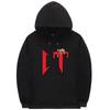 Unisex Oversized Hooded Sweatshirt With Printed Design Ribbed Hem Loose Fit Long Sleeve Cotton Pullover Winter