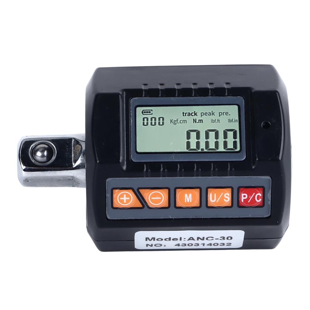 Digital Torsion Wrench Adapter 30N.m 4 Units LCD Backlit Display Torsion Meter with 14 and 38
