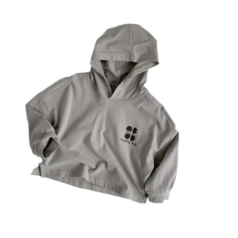 Trendy Kids' Hooded Sweatshirts: 2025 Spring Korean-Style Long-Sleeve T-Shirts for Boys & Girls