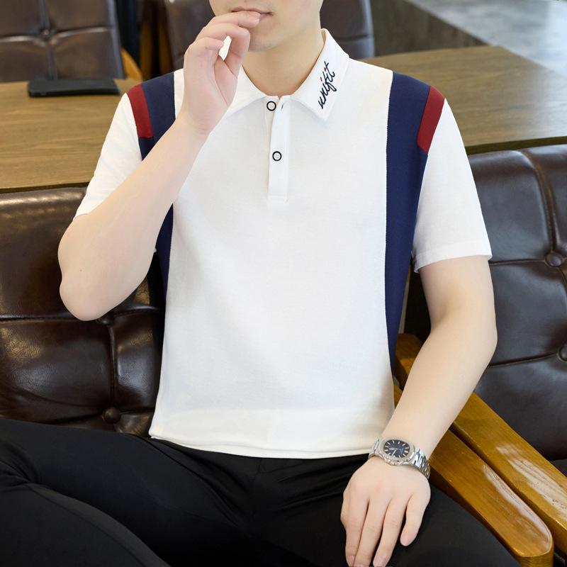 Summer T-Shirt Polo Top Lapel Collar Casual Top