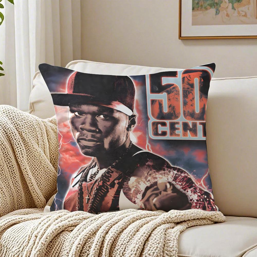 

Music Rapper 50 CCent Cushion Cover Pillowcase Antidustmite living Room Sofa Decor Cushion Room 30X30cm