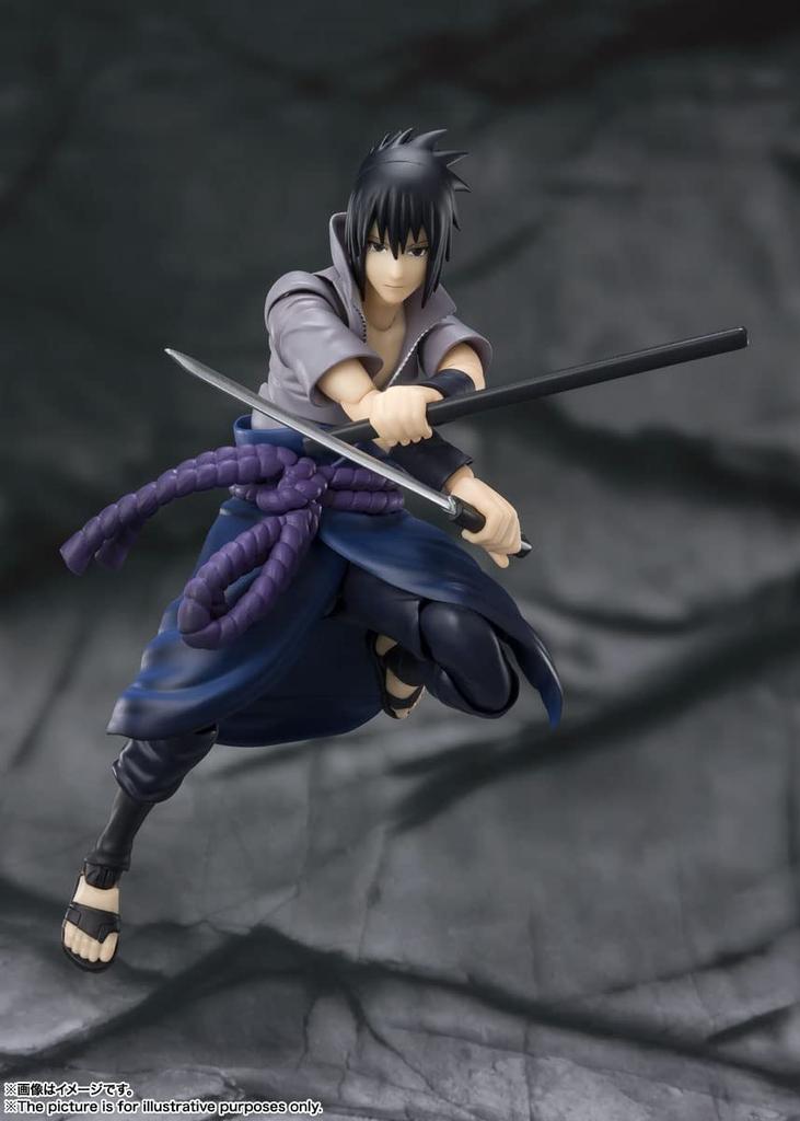 Naruto Shippuden Uchiha Sasuke The One Who Bears All Hatred Approximately 145mm PVC ABS Painted Movable Figure BAS63450 S.H.Figuarts - - &