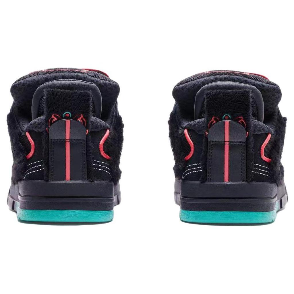 Li-Ning Weiwu Pro Glow In The Dark Lion Synthetic Leather Shock Absorbing Lightweight Low Top Sneakers Women sneakers Black AECS006-1