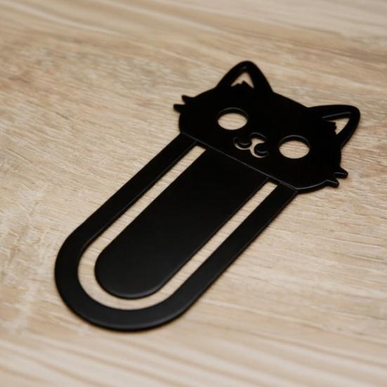 Jijijing 3D Printed Cat Bookmark, Stable Clamping Book Clip, Not Easy To Fall Off Non-Scratch Practical Reading Mark for Accessory