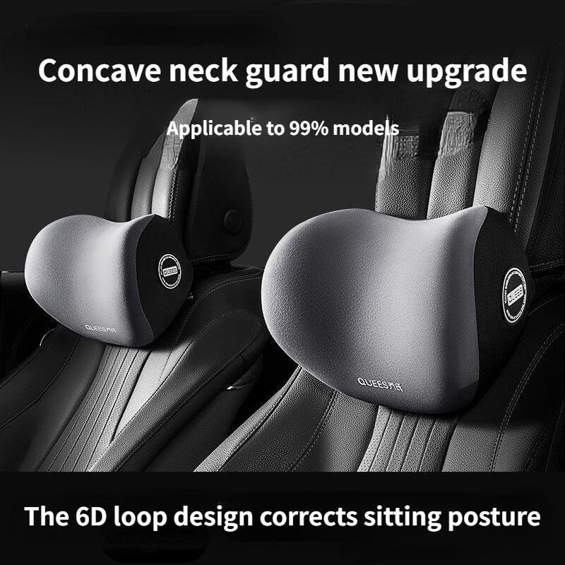 Atsafepro Car Cushion Head Pillow To Protect the Lumbar Neck Comfort and Relaxation Vacuum Memory Foam Car Interior