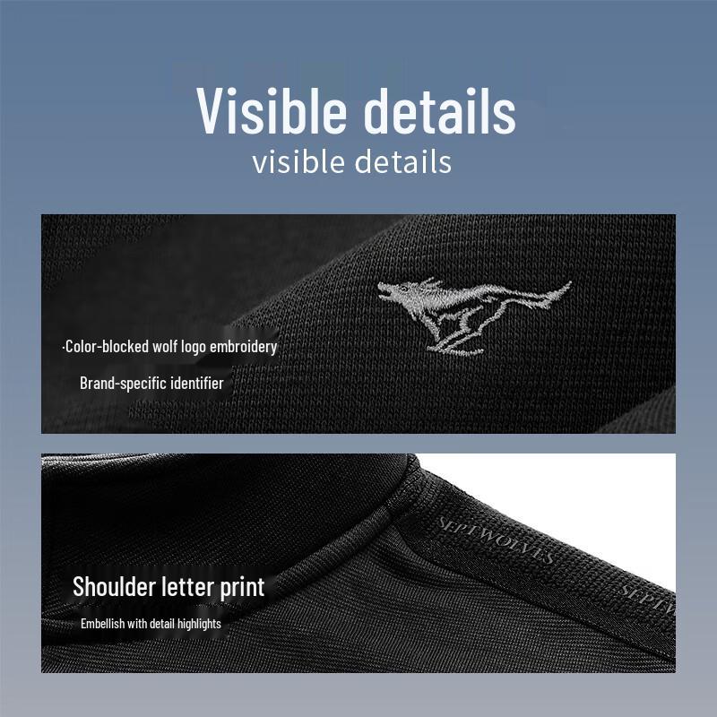 Qipilong Men's 7A Antibacterial Fleece-lined Stand Collar Zipper Sweatshirt