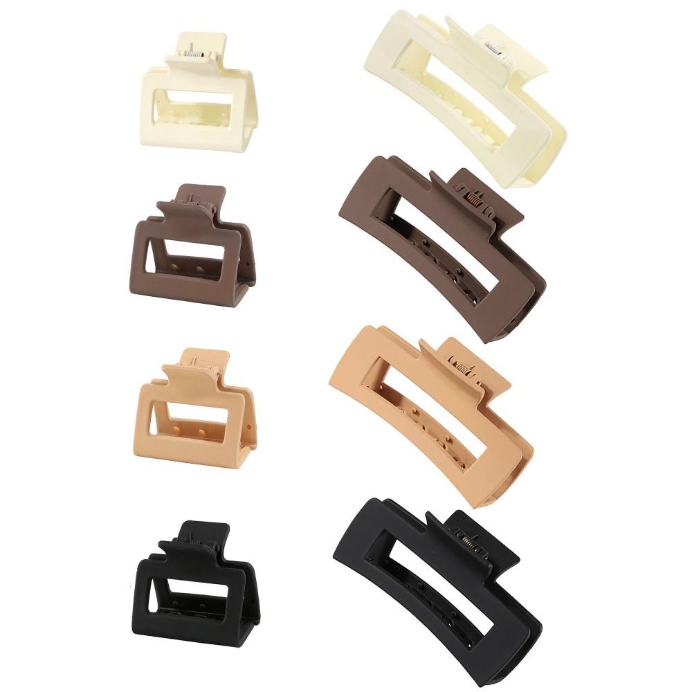 Matte Hair Clips for Women and Girls - Rectangle and Double Row Small Claw Clips for Thin/Medium Fine Hair - Nonslip Jaw Clips