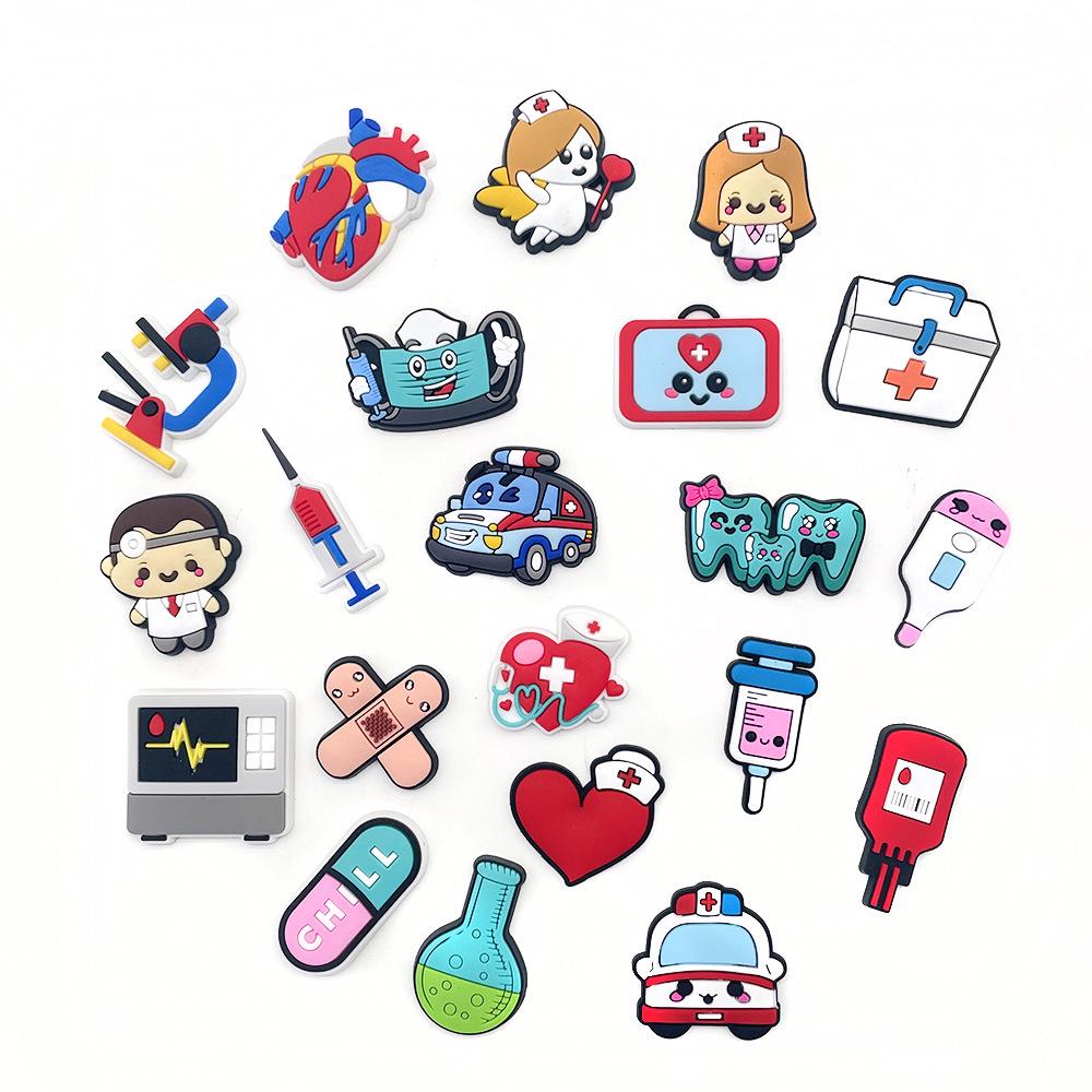 Medical Series Shoe Charms: DIY PVC Rubber Clog Accessories