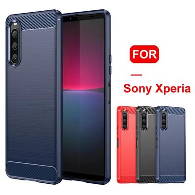 Θήκη από ανθρακονήματα για Sony Xperia 1 5 10 i ii iii iv v Ace 2 3 Pro-i Αντικραδασμική κάλυψη τηλεφώνου για Sony 10 ii 5 iii 1 iv Funda