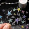 1roll/bag Dream Light Series PET Flash Sand Die-cut Tape Creative Collage Material DIY Greeting Card Cup Photo Frame Decoration