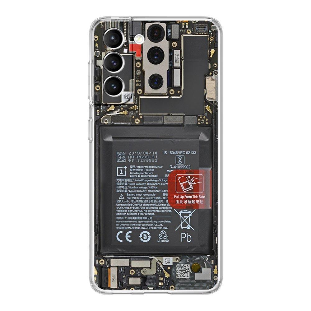 Transparente Handyhülle für Samsung Galaxy S25 S24 S23 S22 S20 S21 FE Ultra S25 Edge Plus Hüllen Hauptplatine Muster