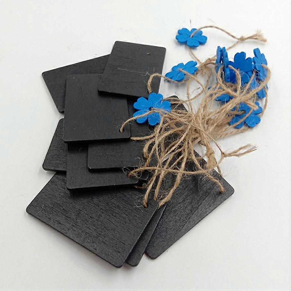 Small Blackboard Welcome Sign for Decorative Use 10Pcs DIY Wood Hanging Plaques