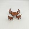 1Set Indoor House Materials 1:30/1:50/1:75 Scale ABS Round Table Chairs