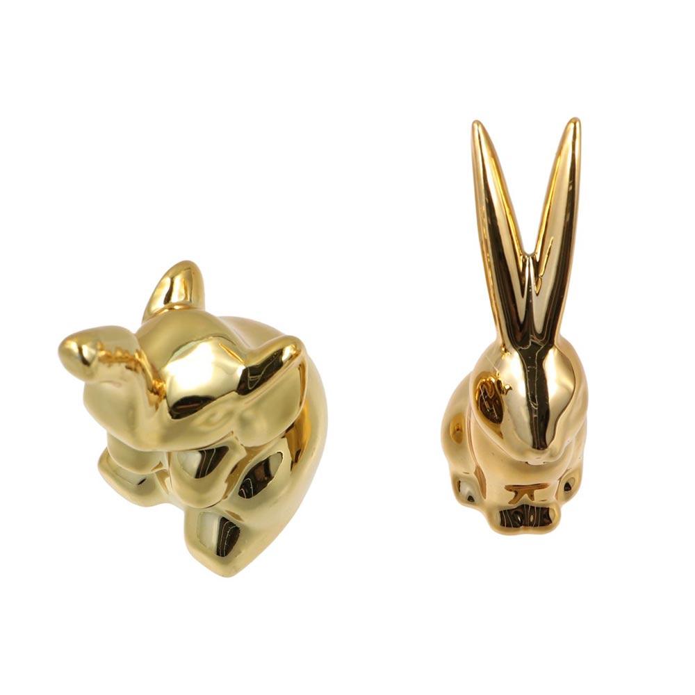 Figurine Nordic Gift Animal Styling Golden Ornaments Miniature Home Decor Ceramic  Crafts