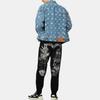 Evisu Bleached Print Single-Breasted Denim Jacket Men Jackets Denim-Blue 2ESHTM3DJ114LFCT