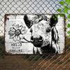 Hello Sweet Cheeks Funny Horse Tin Sign 8x12in Vintage Wall Decor